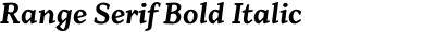 Range Serif Bold Italic